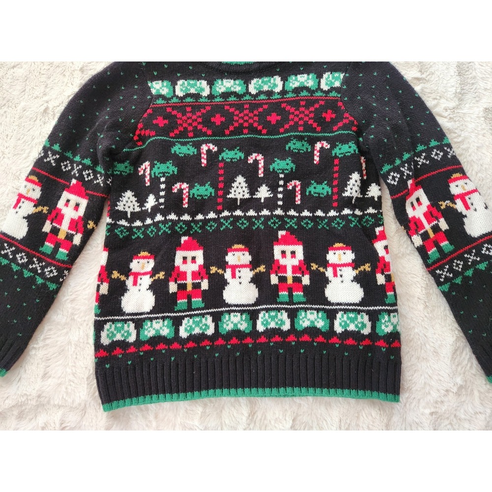 Holiday Time Boy's Gaming Crewneck Christmas Sweater Size XS (4-5) - Picture 2 of 6